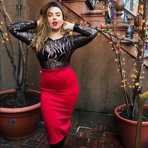 Metallic Mesh Bodysuit: Like New